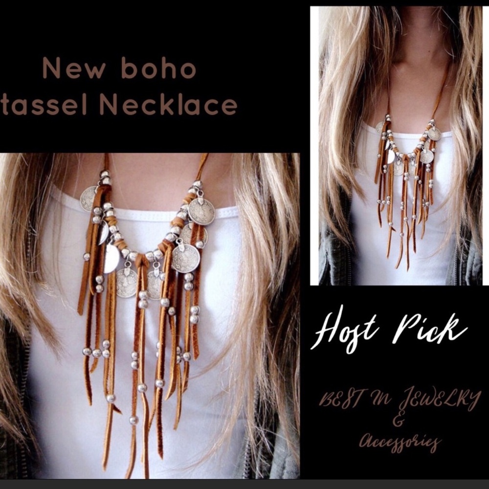 -5⭐️Boho vegan, silver coin beaded, necklac…